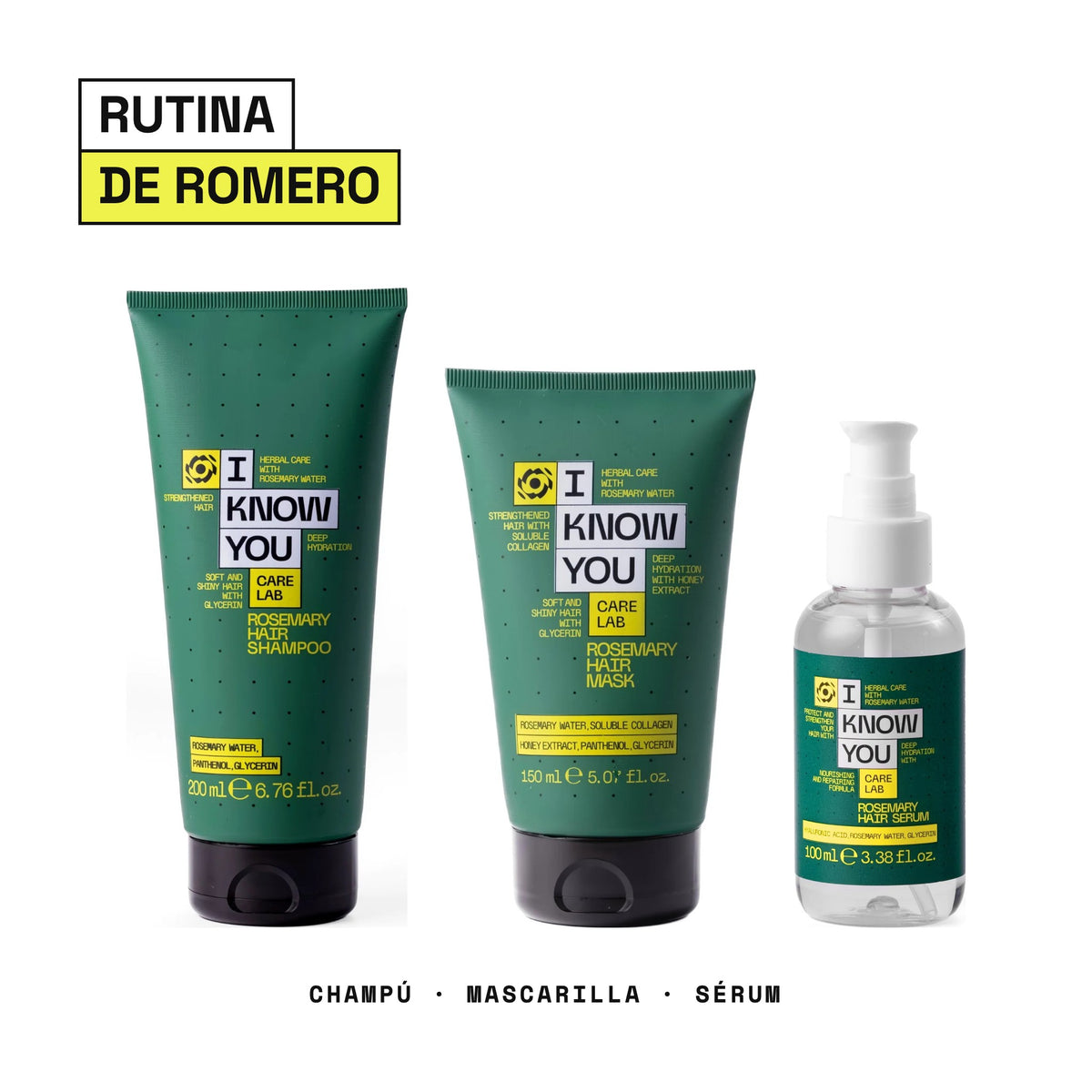 The Rosemary Routine: Rosemary Hair Shampoo, Hair Mask and Hair Serum