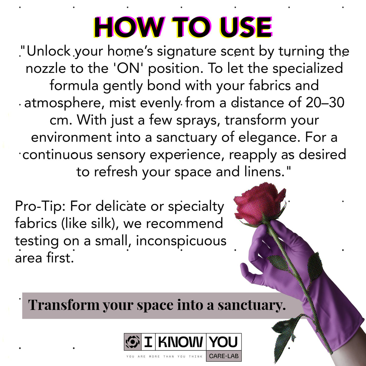 Room & Linen Spray Rose Ambergris 500 ml – how to use